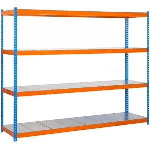 Scaffale in metallo SimonRack - Blu/Arancione/Zincato - 2000x2400x750mm - Heavy Duty Scaffale in metallo SimonRack - Blu/Arancione/Zincato - 2000x2400x750mm - Heavy Duty