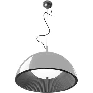 LEDS-C4 GROK Lighting 3-Light Silver & White Dome Pendant - Ceiling Light LEDS-C4 GROK Lighting 3-Light Silver & White Dome Pendant - Ceiling Light
