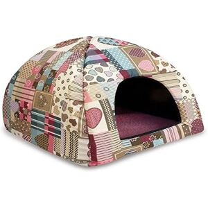 Arquivet Igloo Cœurs et Rayures pour Animaux - Rose - Publicité Arquivet Igloo Cœurs et Rayures pour Animaux - Rose - Publicité