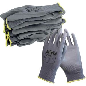 Nitrex 290G Work Gloves - Lightweight, Gray, 10 Pairs Nitrex 290G Work Gloves - Lightweight, Gray, 10 Pairs