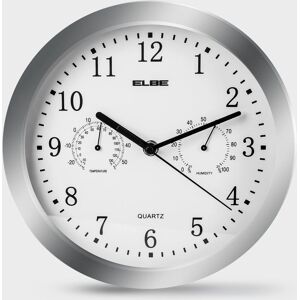 Relógio de Parede Prateado - Medidor de Temperatura e Umidade Relógio de Parede Prateado - Medidor de Temperatura e Umidade