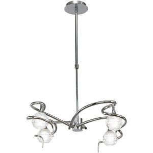 Inspired Lighting Dali Telescopic Ceiling Pendant Semi Flush Convertible 4 Light G9 - Modern Chrome Style Inspired Lighting Dali Telescopic Ceiling Pendant Semi Flush Convertible 4 Light G9 - Modern Chrome Style