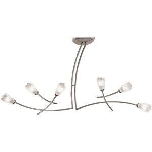 Inspired Lighting Pietra Linear Pendant - 6 Light G9, Chrome Inspired Lighting Pietra Linear Pendant - 6 Light G9, Chrome