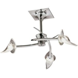 Inspired Lighting Flavia Semi Flush Ceiling Round 3 Light G9 - Polished Chrome Inspired Lighting Flavia Semi Flush Ceiling Round 3 Light G9 - Polished Chrome