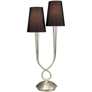 Inspired Lighting Paola Double Table Lamp - Silver - 2 Light E14 Inspired Lighting Paola Double Table Lamp - Silver - 2 Light E14