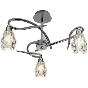 Inspired Lighting Amel Ceiling E14 3 Light Polished Chrome Inspired Lighting Amel Ceiling E14 3 Light Polished Chrome