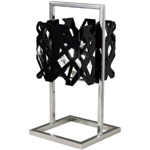 Inspired Lighting Tokio Table Lamp - Gloss Black/Polished Chrome - 30cm Inspired Lighting Tokio Table Lamp - Gloss Black/Polished Chrome - 30cm