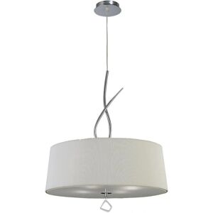 Inspired Lighting Mara Ceiling Pendant - 4 Light E27 Chrome White Shade Inspired Lighting Mara Ceiling Pendant - 4 Light E27 Chrome White Shade