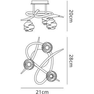 Inspired Lighting Inspired Mantra Loop Ceiling 3 Light G9 ECO - Ceiling Light Inspired Lighting Inspired Mantra Loop Ceiling 3 Light G9 ECO - Ceiling Light