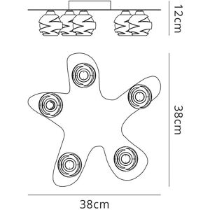 Inspired Lighting Inspired Mantra - Loop Ceiling 5 Light G9 ECO - Antique Brass Inspired Lighting Inspired Mantra - Loop Ceiling 5 Light G9 ECO - Antique Brass