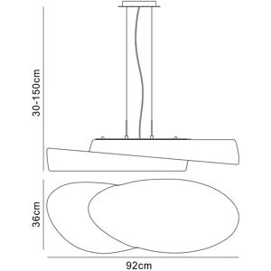 Inspired Lighting Ufo Ceiling Pendant - 6 Light - IP44 Inspired Lighting Ufo Ceiling Pendant - 6 Light - IP44