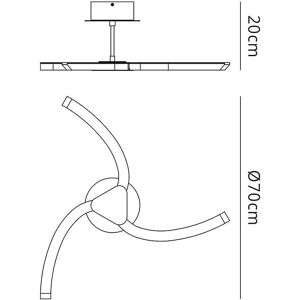 Inspired Lighting Inspired Mantra - On - Semi Flush 15W LED 3000K, 1500lm, Polished Chrome - Ceiling Light Inspired Lighting Inspired Mantra - On - Semi Flush 15W LED 3000K, 1500lm, Polished Chrome - Ceiling Light