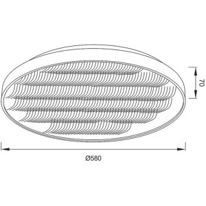 Inspired Lighting Fusion Ceiling Light - Aluminium - 58cm - 50W LED Inspired Lighting Fusion Ceiling Light - Aluminium - 58cm - 50W LED