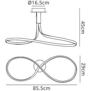 Inspired Lighting Inspired Mantra - Nur WH - Ceiling Light - Dimmable White - 40W LED Inspired Lighting Inspired Mantra - Nur WH - Ceiling Light - Dimmable White - 40W LED