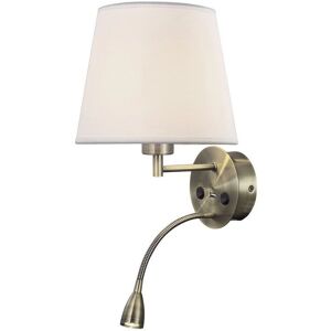 Inspired Lighting Caicos Wall & Reading Light - Antique Brass - IP20 - 17cm Inspired Lighting Caicos Wall & Reading Light - Antique Brass - IP20 - 17cm