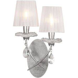 Inspired Lighting Sophie Wall Light - Silver - 2 x E14 - Dimmable - IP20 Inspired Lighting Sophie Wall Light - Silver - 2 x E14 - Dimmable - IP20