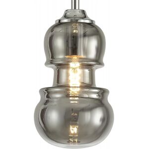 Inspired Lighting Sonata Ceiling Pendant - 15cm, E27, Chrome, Graphite Inspired Lighting Sonata Ceiling Pendant - 15cm, E27, Chrome, Graphite