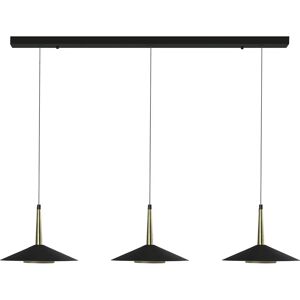 Inspired Lighting Orion 3 Light Linear Pendant - Black/Antique Brass Inspired Lighting Orion 3 Light Linear Pendant - Black/Antique Brass