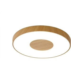 Inspired Lighting Fusion Coin Round Ceiling 100W LED with Remote Control - Wood Effect Inspired Lighting Fusion Coin Round Ceiling 100W LED with Remote Control - Wood Effect