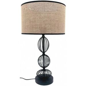 Lampada da Tavolo Fionn di Fabrilamp - Abat-jour in metallo e tessuto elegante Lampada da Tavolo Fionn di Fabrilamp - Abat-jour in metallo e tessuto elegante