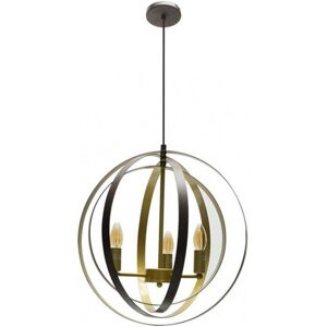 Fabrilamp Lampada a sospensione - Metallo Marrone/Oro - 3XE14, 46x46cm Fabrilamp Lampada a sospensione - Metallo Marrone/Oro - 3XE14, 46x46cm
