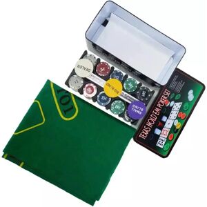 Unknown - Gettoni Poker 100/200 - Scatola Metalllica - Poker Set Unknown - Gettoni Poker 100/200 - Scatola Metalllica - Poker Set