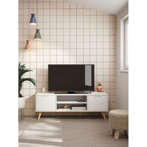 Calicosy Witte MDF TV-kast - 140x40x53cm - Scandinavisch Design Calicosy Witte MDF TV-kast - 140x40x53cm - Scandinavisch Design