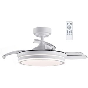 Ventilador de Techo Blanco Wonderlamp con Aspas Retráctiles y Luz LED Ventilador de Techo Blanco Wonderlamp con Aspas Retráctiles y Luz LED