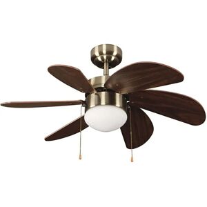 CRISTALRECORD - Ventilador de Techo 6 Aspas Madera Oscura - Habitaciones Pequeñas CRISTALRECORD - Ventilador de Techo 6 Aspas Madera Oscura - Habitaciones Pequeñas