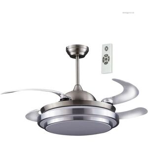 Ventilador de Techo Wonderlamp Twin - Plata, Luz LED 36W, 112cm Ventilador de Techo Wonderlamp Twin - Plata, Luz LED 36W, 112cm