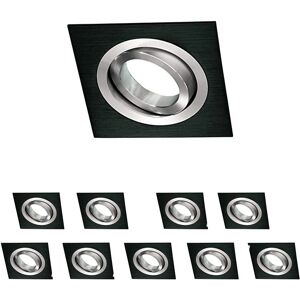 Wonderlamp Pack 10 Inbouwspots zwart aluminium verstelbaar Wonderlamp Pack 10 Inbouwspots zwart aluminium verstelbaar