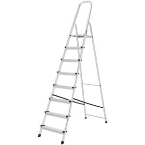 Escalera de aluminio Oryx - 8 peldaños, plegable, uso doméstico Escalera de aluminio Oryx - 8 peldaños, plegable, uso doméstico