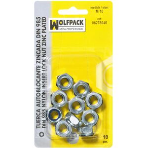 Wolfpack M10 Zinkmutter - DIN985, 10 Stück Wolfpack M10 Zinkmutter - DIN985, 10 Stück