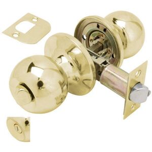 Wolfpack Brass Bathroom Door Lock - Adjustable 60/70mm - Door Lock/Deadbolt Wolfpack Brass Bathroom Door Lock - Adjustable 60/70mm - Door Lock/Deadbolt
