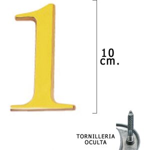 SmartGroup WOLFPACK LINEA PROFESIONAL - Numéro en laiton 1 - 10cm - Visseries cachées - Décoration SmartGroup WOLFPACK LINEA PROFESIONAL - Numéro en laiton 1 - 10cm - Visseries cachées - Décoration
