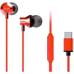 Écouteurs intra-auriculaires Aiwa ESTM-50USB-C/RD - Microphone - USB-C - Rouge Écouteurs intra-auriculaires Aiwa ESTM-50USB-C/RD - Microphone - USB-C - Rouge