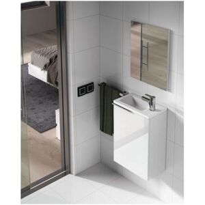 ALTRI Wandmontiertes Badezimmermöbel - Weiß, Resinwaschbecken, Soft Close ALTRI Wandmontiertes Badezimmermöbel - Weiß, Resinwaschbecken, Soft Close