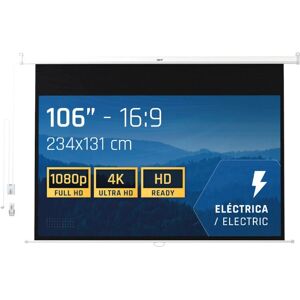 Écran électrique iggual de 106 pouces avec télécommande - Écran de projection - Publicité Écran électrique iggual de 106 pouces avec télécommande - Écran de projection - Publicité