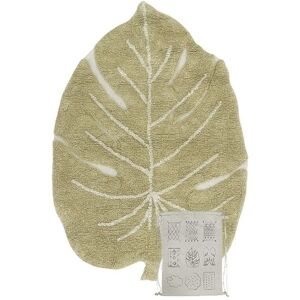 Tapete Mini Monstera de Lorena Canals - Verde Oliva - 75x100cm Tapete Mini Monstera de Lorena Canals - Verde Oliva - 75x100cm