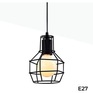 Lámpara colgante LED Barcelona - Industrial Vintage E27 Negro Lámpara colgante LED Barcelona - Industrial Vintage E27 Negro