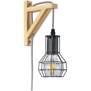 Barcelona LED Wandleuchte - Rustikale Holz Vintage Stil - Nur Für Innen Barcelona LED Wandleuchte - Rustikale Holz Vintage Stil - Nur Für Innen