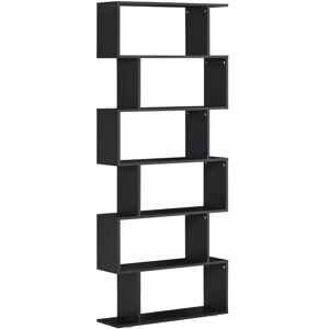 Estantería Homcom Forma S 6 Estantes Moderna Negro Estantería Homcom Forma S 6 Estantes Moderna Negro