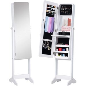 Joyero de Pie Homcom Blanco con Luces LED - Organizador de Joyas Joyero de Pie Homcom Blanco con Luces LED - Organizador de Joyas