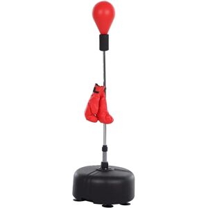 Homcom Saco de Boxeo Ajustable - Entrenador de Reflejos y Coordinación - Rojo Homcom Saco de Boxeo Ajustable - Entrenador de Reflejos y Coordinación - Rojo