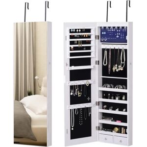 Homcom Jewelry Mirror Cabinet - Wall or Door Mount with LED Homcom Jewelry Mirror Cabinet - Wall or Door Mount with LED