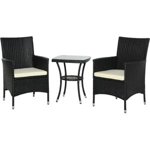 Set di Arredamento da Giardino Outsunny - Nero - Moderno per Esterni Set di Arredamento da Giardino Outsunny - Nero - Moderno per Esterni