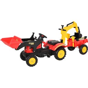 Homcom Tractor Modelo - Tractor a Pedales con Remolque y Pala Frontal - 179x42x59 cm Homcom Tractor Modelo - Tractor a Pedales con Remolque y Pala Frontal - 179x42x59 cm