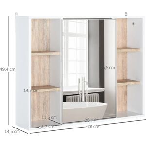 Armadio Specchio da Bagno a Parete con Spazio Interno Armadio Specchio da Bagno a Parete con Spazio Interno