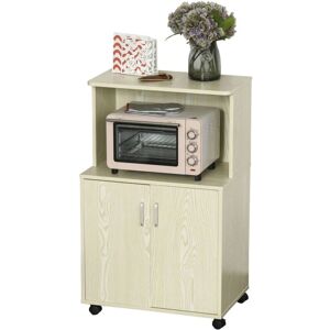 Homcom Roble Soporte para Microondas con Estante Ajustable - Mueble de Cocina Homcom Roble Soporte para Microondas con Estante Ajustable - Mueble de Cocina