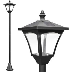 Farol Solar de Jardín Outsunny 15x15x120cm Negro - Iluminación Exterior Farol Solar de Jardín Outsunny 15x15x120cm Negro - Iluminación Exterior